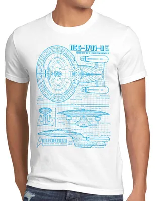 Produktbild von style3 NCC 1701 D Blaupause T-Shirt Herren star