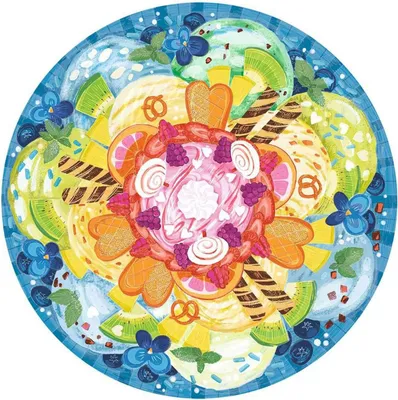 Obrázek produktu pro RAVENSBURGER Kulaté puzzle Kruh barev: Zmrzlina 500 dílků