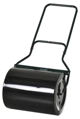 Immagine prodotto di Rullo per sfalcio da 60 litri per livellare il prato | Colore: nero/verde | Dimensioni: 57x40x123 cm