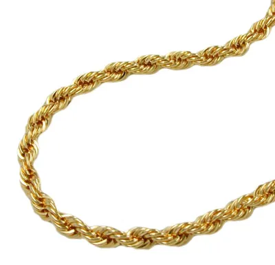 Produktbild von 2,1mm Kordelkette Halskette Collier aus 375 Gold Gelbgold 42cm Damen