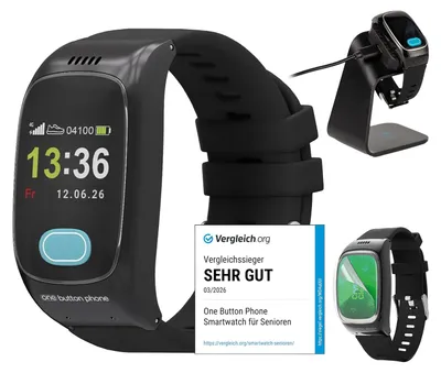 Produktbild von One Button Phone Notfallarmband GPS & SOS Notruf mit Sturzerkennung