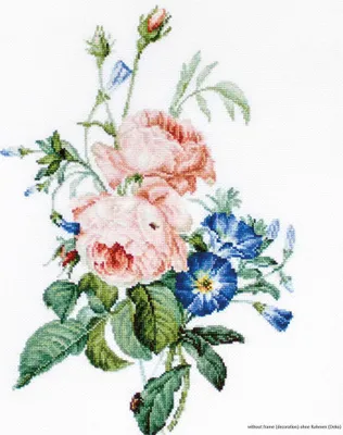 Produktbild von Kreuzstich-Set "Rosenstrauß", Motiv zum Abzählen, 19x28 cm