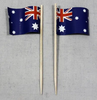 Produktbild von Party-Picker Flagge Australien Papierfähnchen in Spitzenqualität 25 Stück Beutel