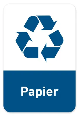 Produktbild von Recycling Aufkleber - 8er Set für Papier Mülltonnen und Mülleimer - 5 x 7,5 cm