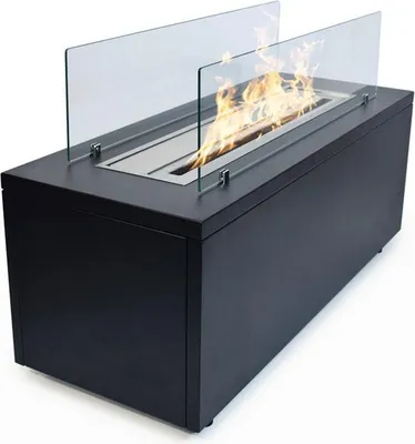 Immagine prodotto di Camino a bioetanolo da terra per interno esterno CARAVAGGIO Nero L100xP40xH40 cm