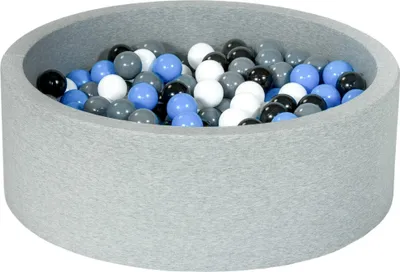 Produktbild von Bällebad Spielplatz + 300 Bälle schwarz, weiß, blau, grau