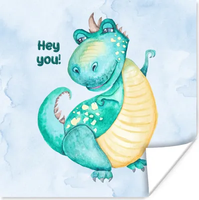 Produktbild von MuchoWow® Poster Dinosaurier - Zitate - Kinderzimmer - Jungen - Mädchen - Kinder 50x50 cm - Wohnzimmerdekoration