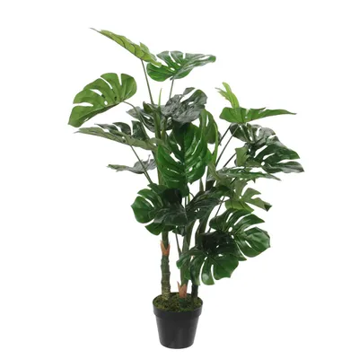 Produktbild von Künstliche Zimmerpflanze Monstera, Fensterblatt Kunstpflanze