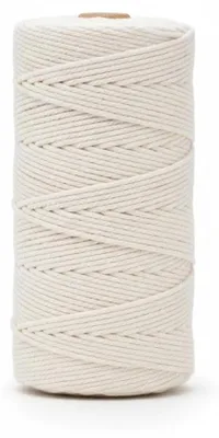 Macramégarn 100% Baumwolle, 2 mm x 300 m, Naturfarben