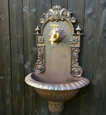 Produktbild von Gartenbrunnen, Handwaschbecken mit Gartenschlauch Anschluss, Waschbecken Garten