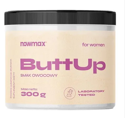 Produktbild von nowmax® BUTT UP 300 g – Kreatin, Citrullin, Kollagen & Beta-Alanin | Nahrungsergänzung für Frauen, Sport & Muskelregeneration