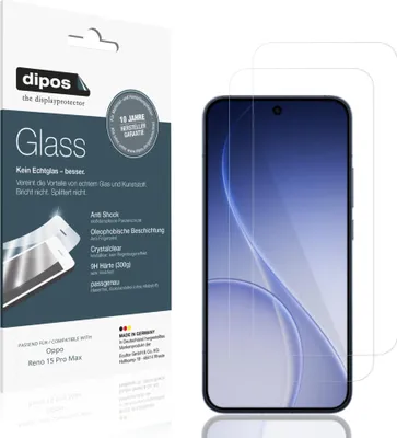 Immagine prodotto di 2x Pellicola Protettiva per Oppo Reno 15 Pro Max Protezione Vetro Flessibile 9H dipos