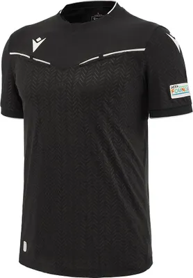 Image de Maillot d'arbitre Macron UEFA 2023/25 pour homme, noir et blanc, taille L