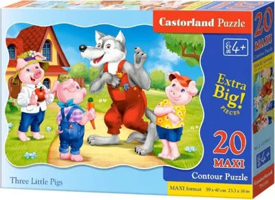 Obrázok produktu pre CASTORLAND puzzle 20 MAXI dielikov - Tri malé prasiatka
