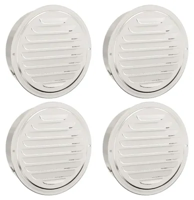 Obrázok produktu pre vidaXL Ventilačné mriežky, 4 kusy, strieborné, 200 mm, nerezová oceľ