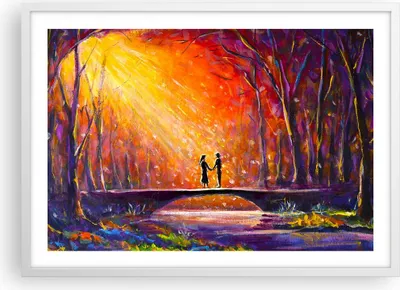 Produktbild von Gerahmtes Poster - Weißer Rahmen - Wald Baum Natur - 70x50 cm - Wand Bild - Wanddeko - Wandbilder - Kunstposter - Wandposter - Bilderrahmen - Bilder - Kunstdruck - Wandbild - P2WAA70x50-3965