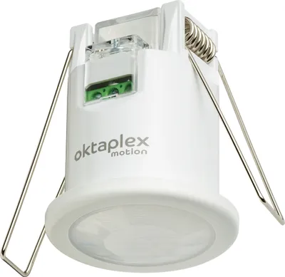 Produktbild von Oktaplex Deckenbewegungsmelder 360° Infrarot Einbau Bewegungsmelder flach weiß 230V LED geeignet
