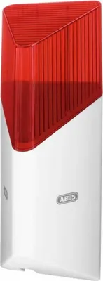 Produktbild von ABUS FUSG35000A, Wireless siren, Innen/Außen, Acrylnitril-Butadien-Styrol (ABS), 100 dB, IP44, Rot, Weiß