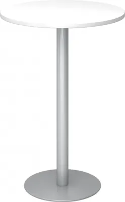 Produktbild von BISTRO H80R S - System Konferenztisch Weiß Silber Ø 80