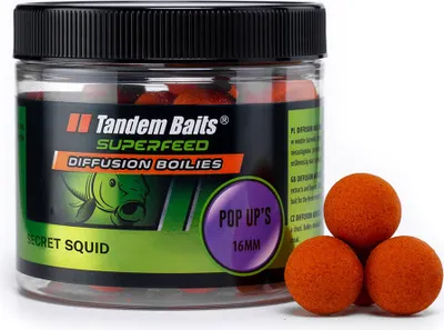 Produktbild von Tandem Baits SuperFeed Diffusion Pop-Up Secret Squid Karpfen-Pop-Ups, Karpfen Angeln ohne Mühe, Köder zum Große-Fische-Angeln, Karpfenzubehör für Profis & Hobby-Angler 16 mm 7 g