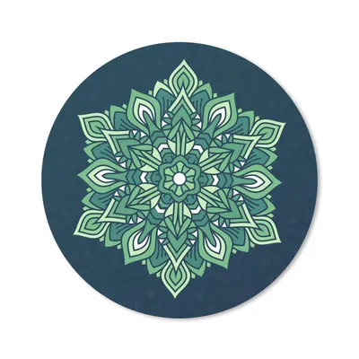 Produktbild von MuchoWow® Mauspad Mousepad Mandala abstrakt grün 20x20 cm - Mousepads - Maus Mat - Pad - Mausunterlage - Schreibtischmatte