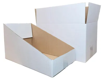 Produktbild von 3x Faltkarton Regalkarton Lagerkarton perforiert 400x230x230mm (Außenmaß) 1-wellig weiß