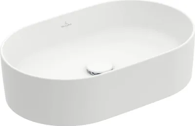 Produktbild von Villeroy & Boch VB Collaro Aufsatzwaschtisch 4A1956 560x360mm Oval Stone White CeramicPlus