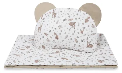 Produktbild von SENSILLO - Kinderwagen-Set mit Babydecke und Kissen, Unisex, Wald