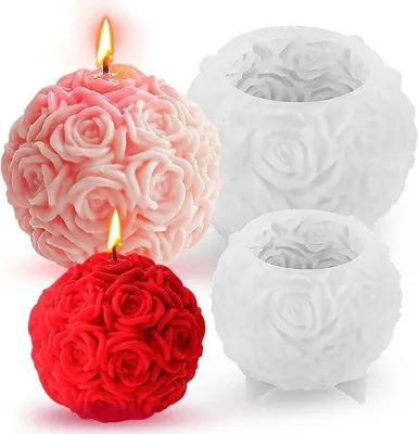 Produktbild von Silikon-Formen für 3D Rosen DIY-Kerzen