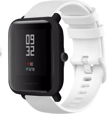Produktbild von Strap-it Xiaomi Amazfit Bip Luxus Silikonarmband (Weiß)