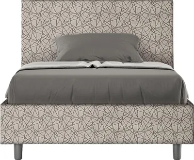 Produktbild von ITYHOME - Gepolstertes Bett ohne Lattenrost 120x210 mit Stoffbezug Era 2 Grau Adele