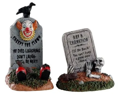 Productafbeelding van Crazy headstones set of 2 Spooky Town Kerstfiguur LEMAX