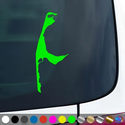 Produktbild von PantherPixel Sylt Aufkleber Insel Umriss Kontur Nordsee Sticker Auto Geschenkidee Farbe Neon-Grün