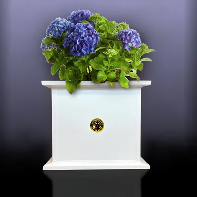 Produktbild von abc HOME | Pflanzkübel | weiß | pulverbeschichtet | Gummifüße | 49 cm B