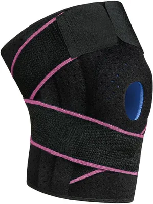 Imagen del producto de Rodillera ajustable, con abertura para la rótula, talla única, para dolores articulares