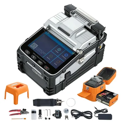 Produktbild von Glasfaser-Spleißgerät - Fusionsspleißgerät - 6 Motoren - 0,2 µm Kernausrichtung - Für SM/MM/DS/NZDS - VFL/OPM - 6 Sekunden Spleißzeit - 12,7-cm-Touchscreen