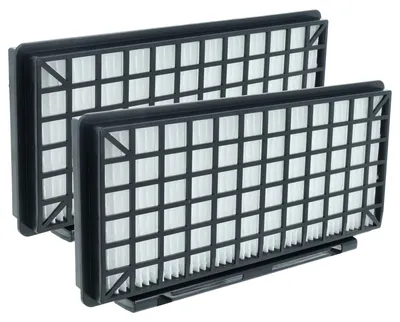 Produktbild von vhbw 2x Staubsaugerfilter kompatibel mit Bosch BSGL5223602, BSGL5223702, BSGL5223501, BSGL5223601, BSGL5223502 Staubsauger - HEPA-Filter Schwarz Weiß