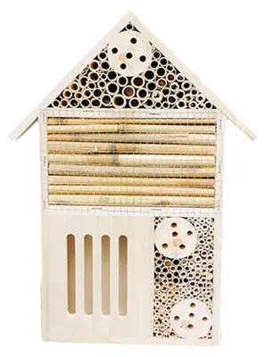 Produktbild von Holz-Bienenhotel und Schmetterlingshaus für den Garten