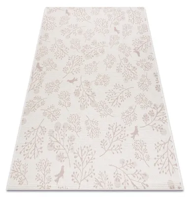 Produktbild von Teppich FLAT 48774/526 Laub Vögel -  creme rosa Rosa 200x290 cm