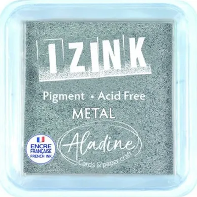 Obrázek produktu pro Razítkovací polštářek IZINK pomaluschnoucí - stříbrný