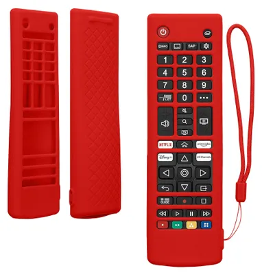 Produktbild von kwmobile Hülle Fernbedienung kompatibel mit LG Smart TV AKB Hülle - Silikon Case für TV Zubehör in Rot