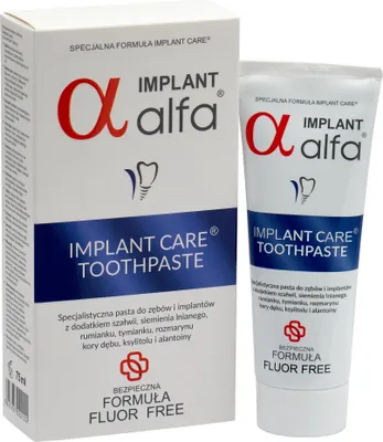 Obrázok produktu pre Zubná pasta a implantáty Alfa Implant, špeciálna starostlivosť 75 ml