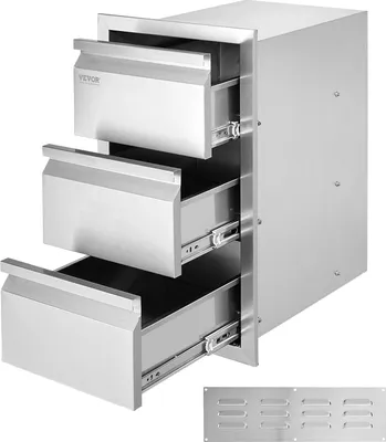 Produktbild von Schubladen Kamintür Dreistufig Edelstahl Bbq Tür Vertikal Bbq Island Tür