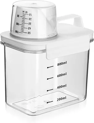 Image de Distributeur de lessive hermétique, 1100 ml, transparent, pour la cuisine