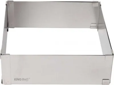 Obrázek produktu pro Kinghoff KH 1906 Pekací forma, nastavitelná 15,5-28 cm, nerezová ocel, stříbrná