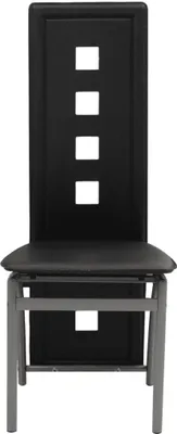 Image de vidaXL Chaises de salle à manger 6 pcs. Similicuir noir