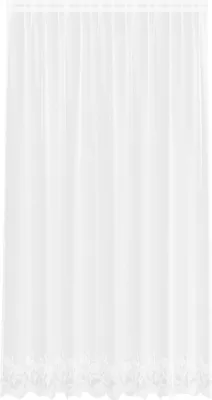 Produktbild von vidaXL Spitzenvorhang mit Vorhängen Floral Weiß 245 x 200 cm Polyester