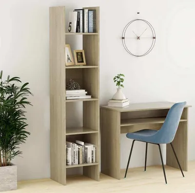 Obrázek produktu pro vidaXL Knihovna Sonoma dub 40x35x180 cm Materiál na bázi dřeva - Knihovna - Knihovny - Regály na knihy