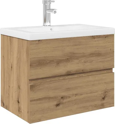 Produktbild von vidaXL Waschbeckenunterschrank mit Einbaubecken und Wasserhahn