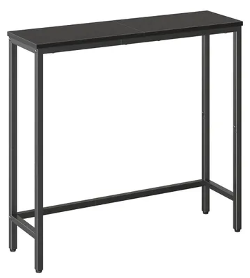 Obrázek produktu pro Odkládací stolek - Úzký - 75 x 24 x 75 cm - Vintage hnědá a černá - Kovový rám